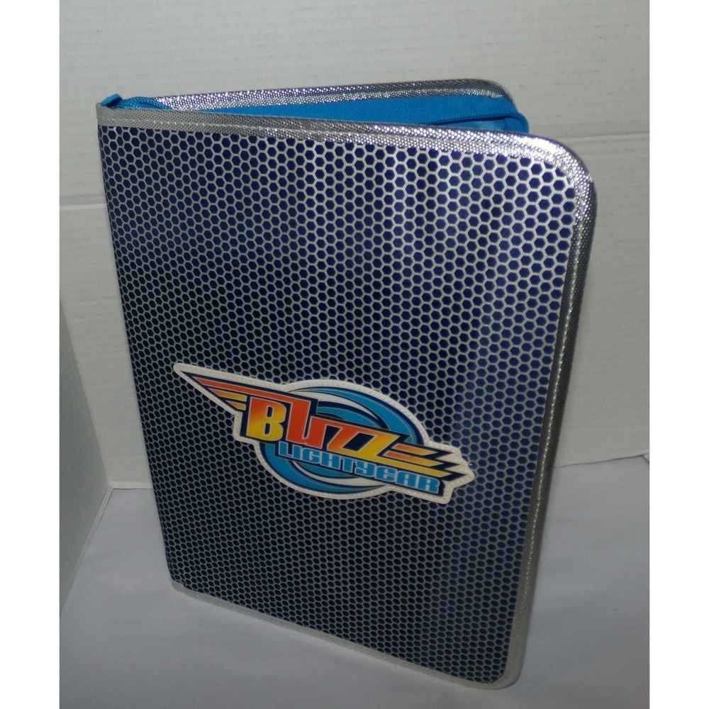Disney Store Buzz Lightyear Zippered Portfolio Blue Honeycomb Toy Story